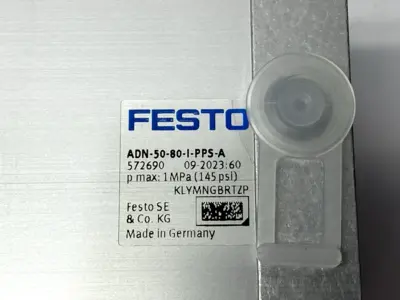 USED FESTO PNEUMATIC COMPACT CYLINDER 50MM BORE 80MM STROKE 572690