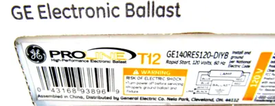 NEW LOT OF 6 GE PROLINE GE140RES120-DIYB BALLAST GE140RES120DIYB