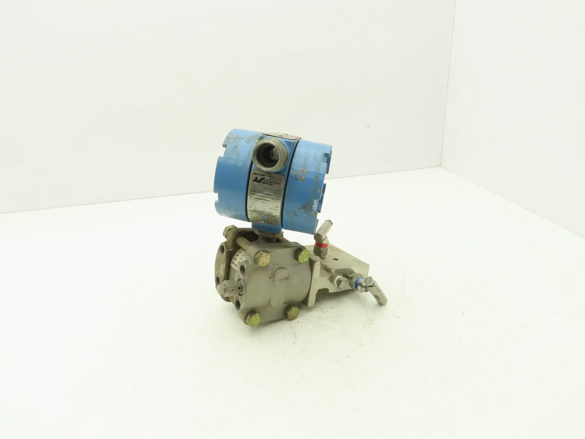 Rosemount M-618SCT316SS 1151GP6E22B1DF Pressure Transmitter 45VDC 100PSI & Valve