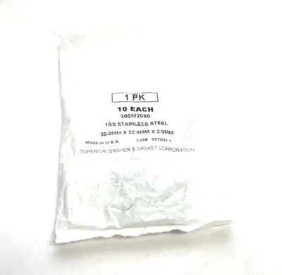 New | in-Stock Superior Washer & Gasket Stainless Steel Shim 2mm 98089A467 10-PACK Hardware Washers Michigan US | Maverick Industrial Sales #1394946