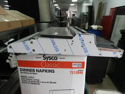 Used Vision Tech Used VisionTechShop CW-500E Hand Wrapping Machine Film Wrapper for Food Packaging Wrapping Machines Illinois US | Falcon Restaurant Supply #1376517