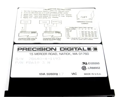 NEW PRECISION DIGITAL PD610-3-N DIGITAL PANEL METER PD6103N