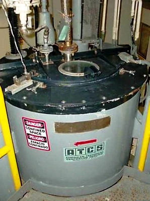 Tolhurst 40 x 24 Batch-Master perforate basket centrifuge, rubber-lined.