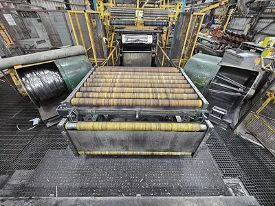60” x .135” x 50,000 Lbs. Cincinnati/Herr-Voss Slitting Line  (Used)