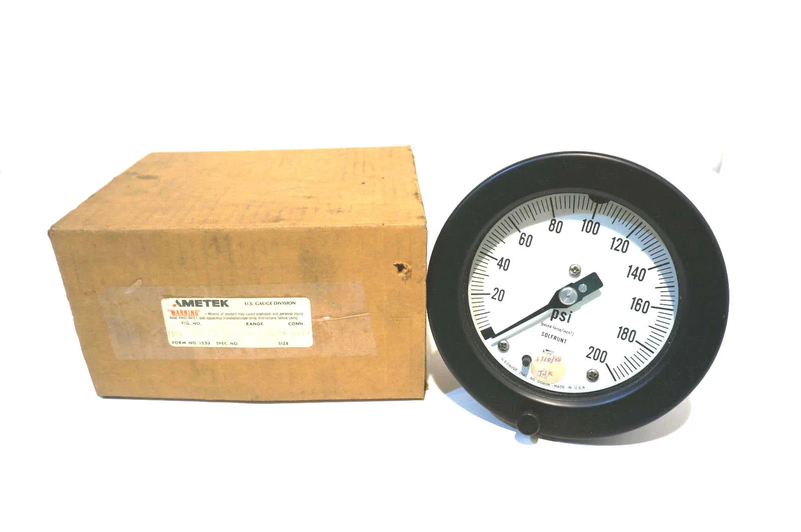 NEW AMETEK 150360 PROCESS GAUGE 1903 200PSI LBM 4 1/2"