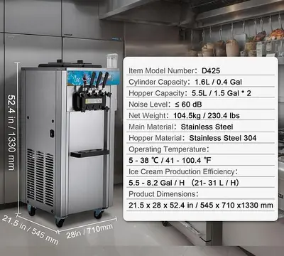 3 FLAVOR SOFT SERVE MACHINE -