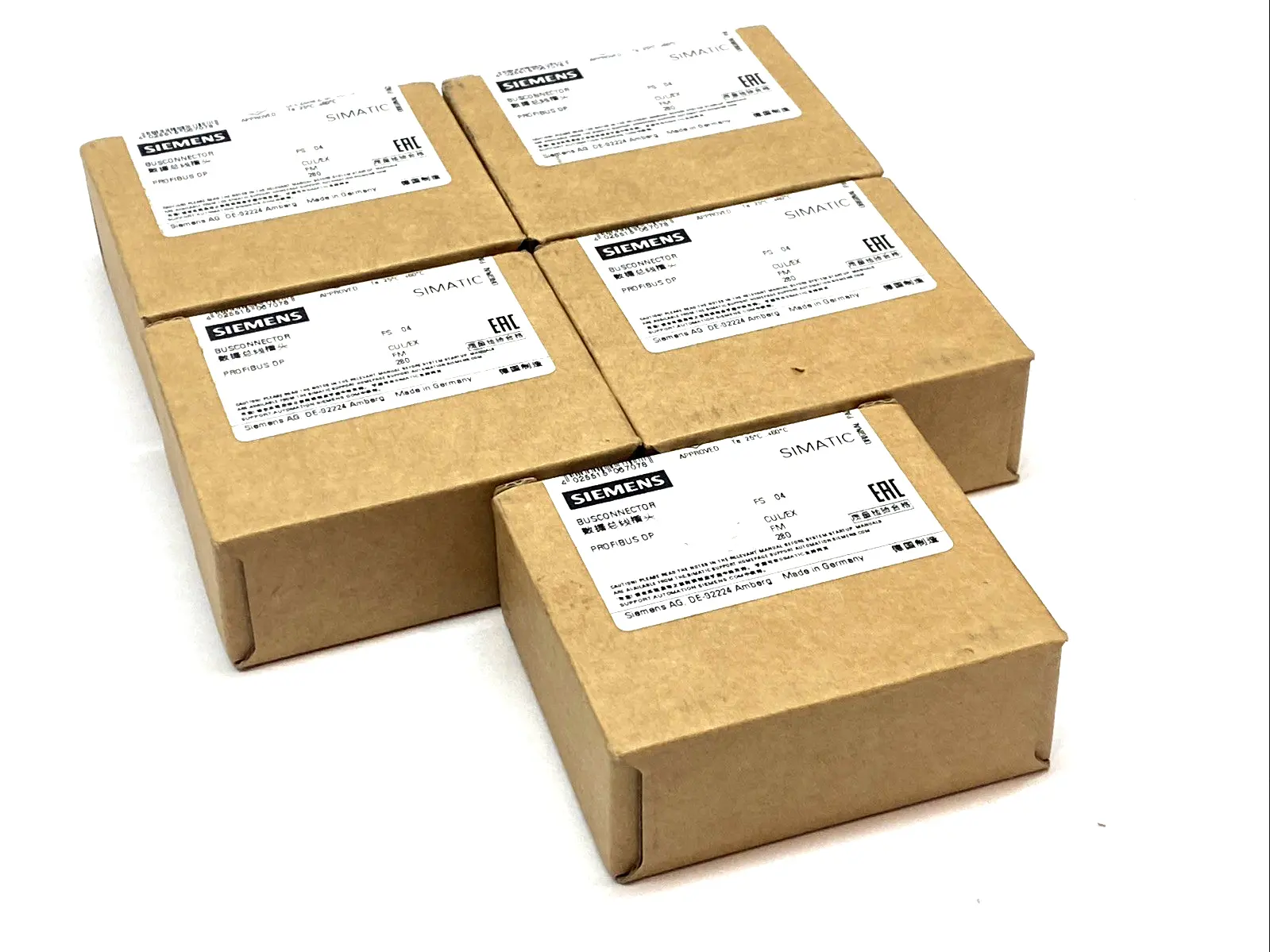 New | in-Stock Siemens PROFIBUS DP Connector 90° 12Mbit/s LOT OF 5 Disconnects Michigan US | Maverick Industrial Sales #1400691