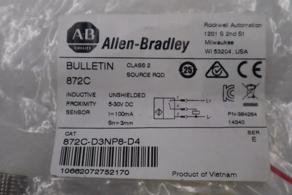 ALLEN BRADLEY 872C-D3NP8-D4 SER. E 10-30VDC STOCK H1578A