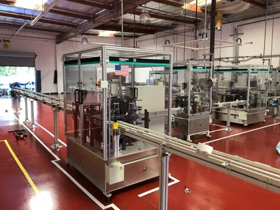 Hoppmann, filling & capping line, 8-station, conveyor control