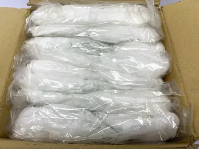 112NWI-WHITE-XL | Bouffant Cap Polypropylene Beard Cover 21" LOT OF 800 - New – Open box
