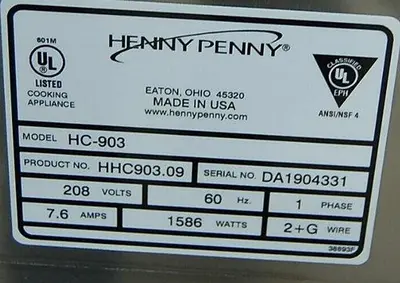 Henny Penny Holding Cabinet