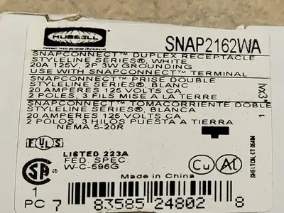 USED HUBBELL SNAP2162WA