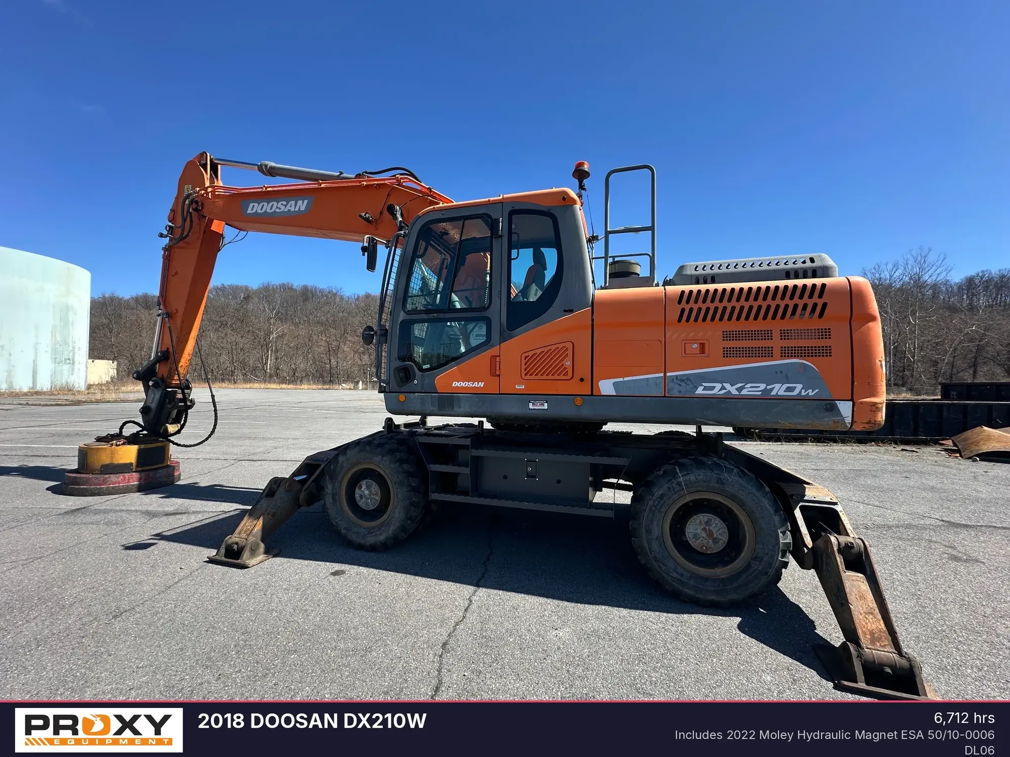 Used 2018 DOOSAN DX210W Excavators Pennsylvania US | Proxy Equipment #1388598