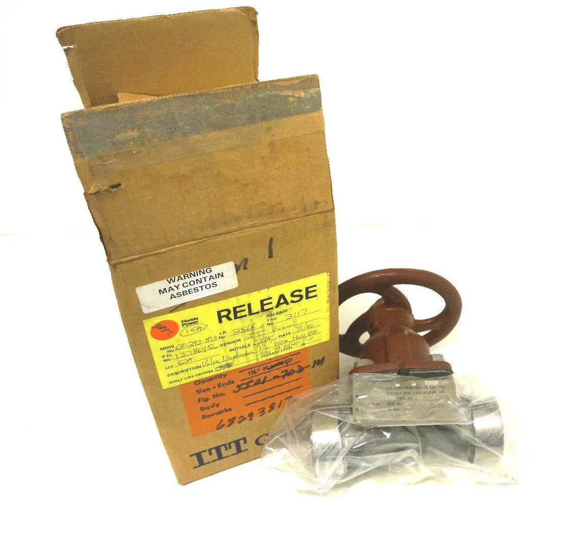 NEW ITT GRINNELL ASTM-A-351-GR.CF8 VALVE ASTMA351CF8