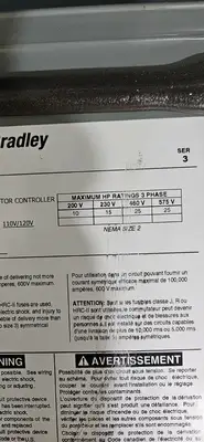 Allen Bradley 512-CFB-1-6XP-25R / 500F-CO*930 / TRS40R Combination Starter. L4E