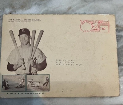 Very Rare Mickey Mantle Baseball Camp Brochure Dated 1954