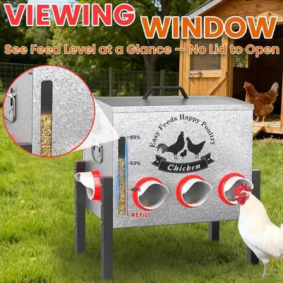 Cybrasc 10 Gallon Automatic Chicken Feeder