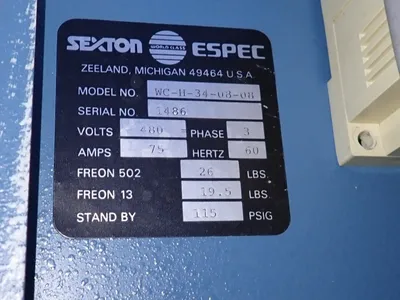 Used SEXTON ESPEC WCH340808 Heat Treating Units Ohio US | HGR 24 #729493