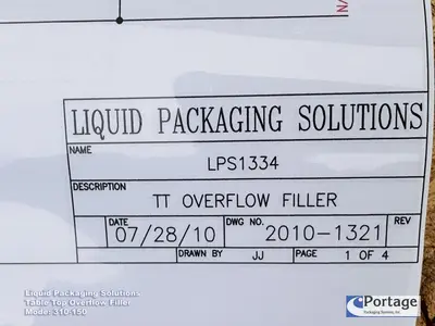 USED 2010 LIQUID PACKAGING 310-150 TT OVERFLOW FILLER
