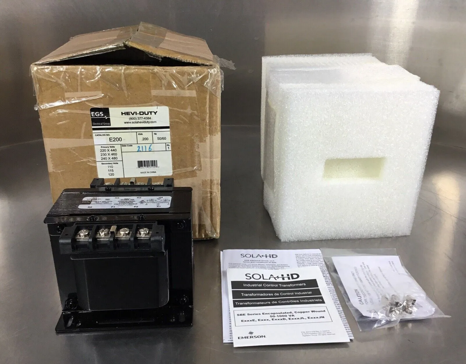 Sola EGS E200 Heavy Duty Transformer 4C-26