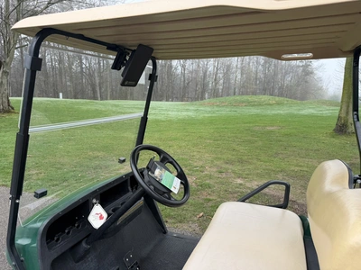 (1) 2015 E-Z-Go golf cart with a Kawasaki gas engine, includes Club Clear club and ball washer, does...