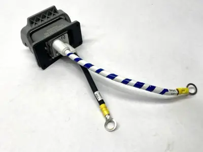 USED HARTING HAN HV MODULE W/ 09300060301 BULKHEAD MOUNT HOUSING