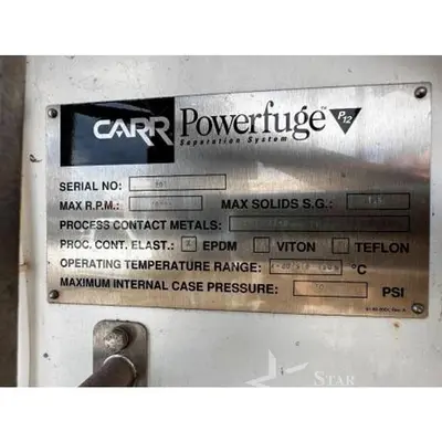 Used CARR POWERFUGE P12 Centrifugal Separators California US | Star Industries #1254715