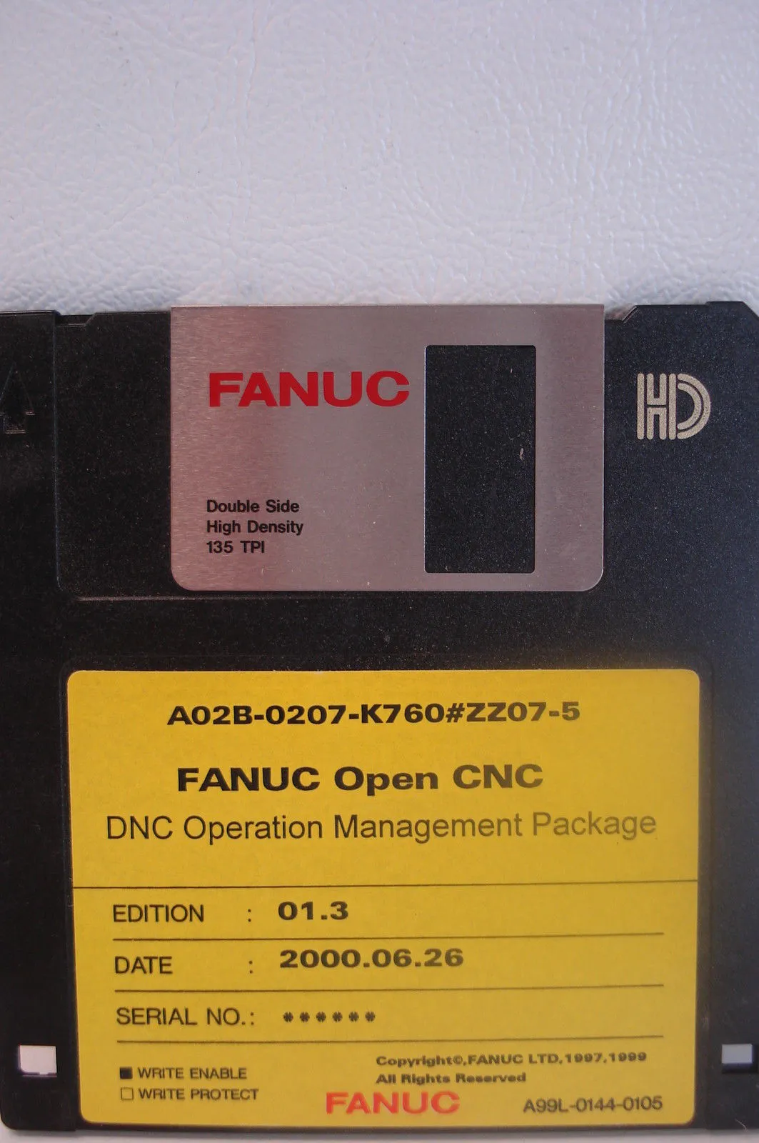 USED FANUC OPEN CNC A02B-0207-K760#ZZ07-5 FLOPPY DISK