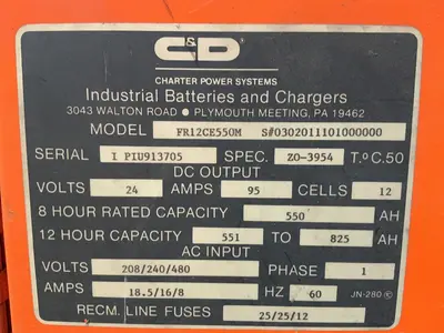 Used C&D FR12CE550M S#0302011101000000 Material Handling (misc) Ohio US | HGR 24 #1411935