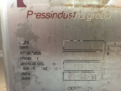 400L S/S JKTD Pressindustria Scrape Surface Reactor