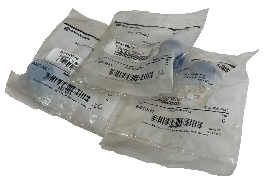 LOT OF 3 ALLEN BRADLEY 800T-N43 PUSH BUTTON ACCESSORY SER.C 800TN43 NEW SURPLUS