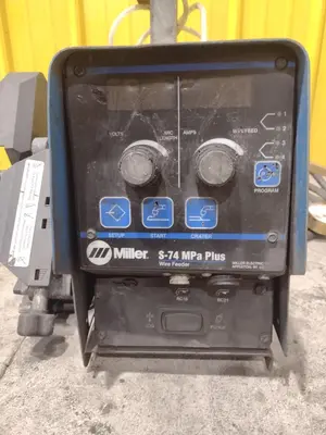 MILLER XMT450 CC CV WELDER & S74 MPA PLUS FEEDER: STOCK #23484
