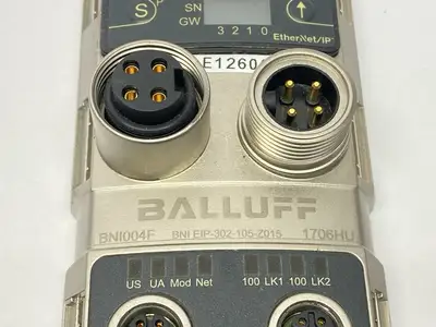 USED BALLUFF ETHERNET/IP DIGITAL I/O FIELDBUS UNIT BNI EIP-302-105-Z015