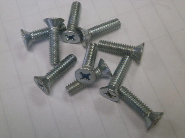 Flat Head Phillips Bolt (122 pcs) 1/4-20x1"  - Zinc Plated