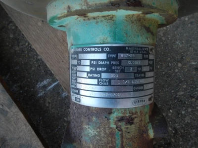 Fisher 1 1/2" 300 Rating, 316 Stainless Flanged Control Valve
