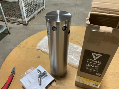 Used KOMOS KG404 STAINLESS STEEL DRAFT TOWER QUAD TAP KIT Beer Equipment Michigan US | Miedema Asset Management Group #1768190