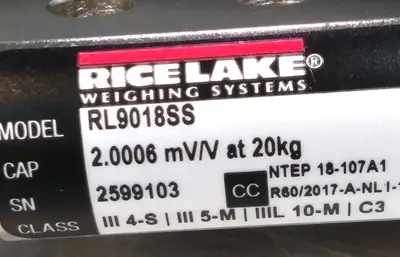 RICE LAKE RL9018SS Weighing Systems Loc5D1