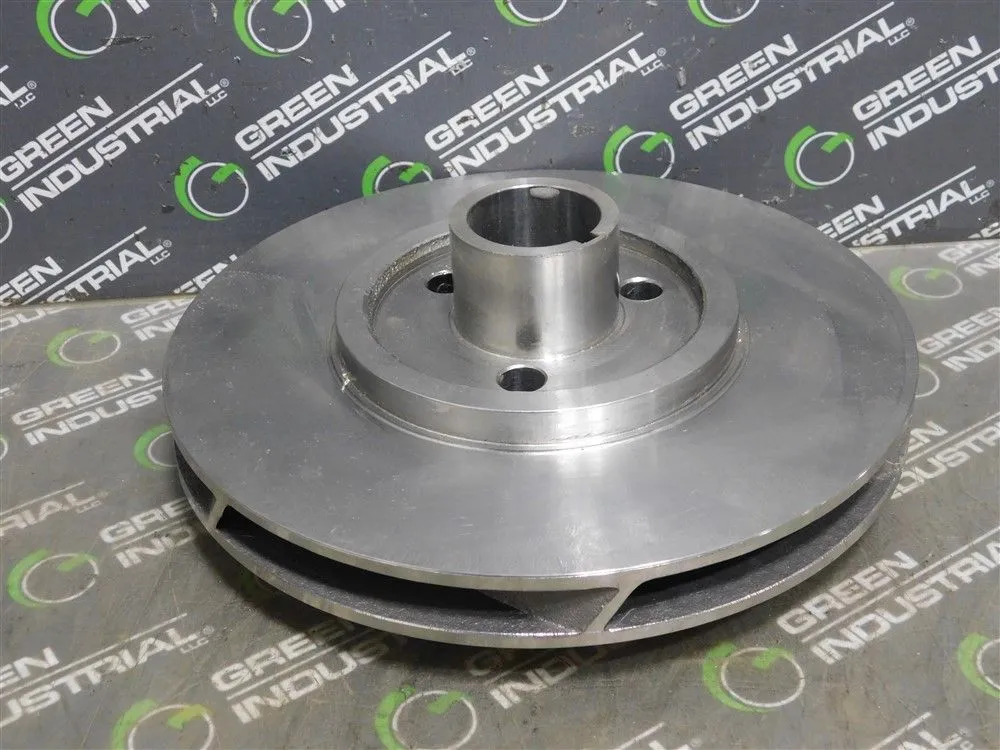 Unbranded Impeller 8" OD 6 Vanes 3.185" W 1.363" Bore 0.232" Keyway Width New