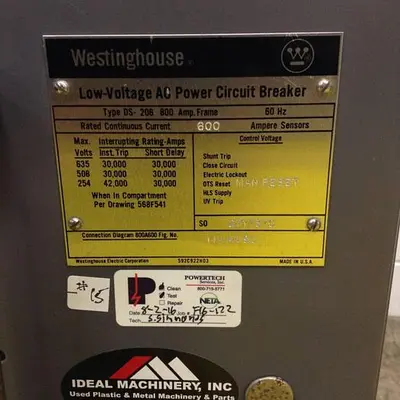USED WESTINGHOUSE DS-206