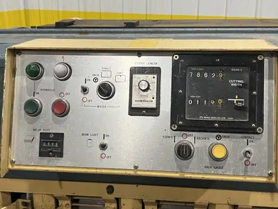 4' (48") X 10 GA AMADA MODEL #S-1232 HYDRAULIC SHEAR: STOCK #18197