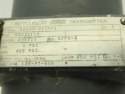 Foxboro 821GM-DS1NH1 Electronic Pressure Transmitter 12.5-42VDC 425PSI