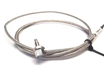 USED KEYENCE 3' STAINLESS TRANSMISSIVE FIBER OPTIC SENSOR