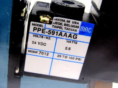 NEW MAC VALVES 912B-PP-591-AAAG SOLENOID VALVE PPE-591AAAG 912BPP591AAAG
