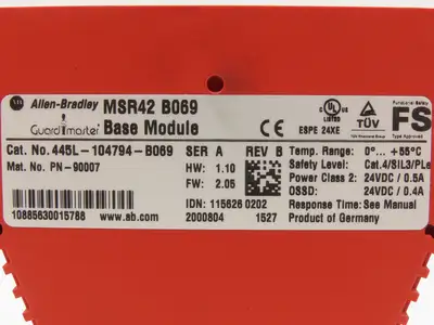 Allen Bradley MSR42-B069 Guardmaster Multi-Function Light Curtain Safety Module