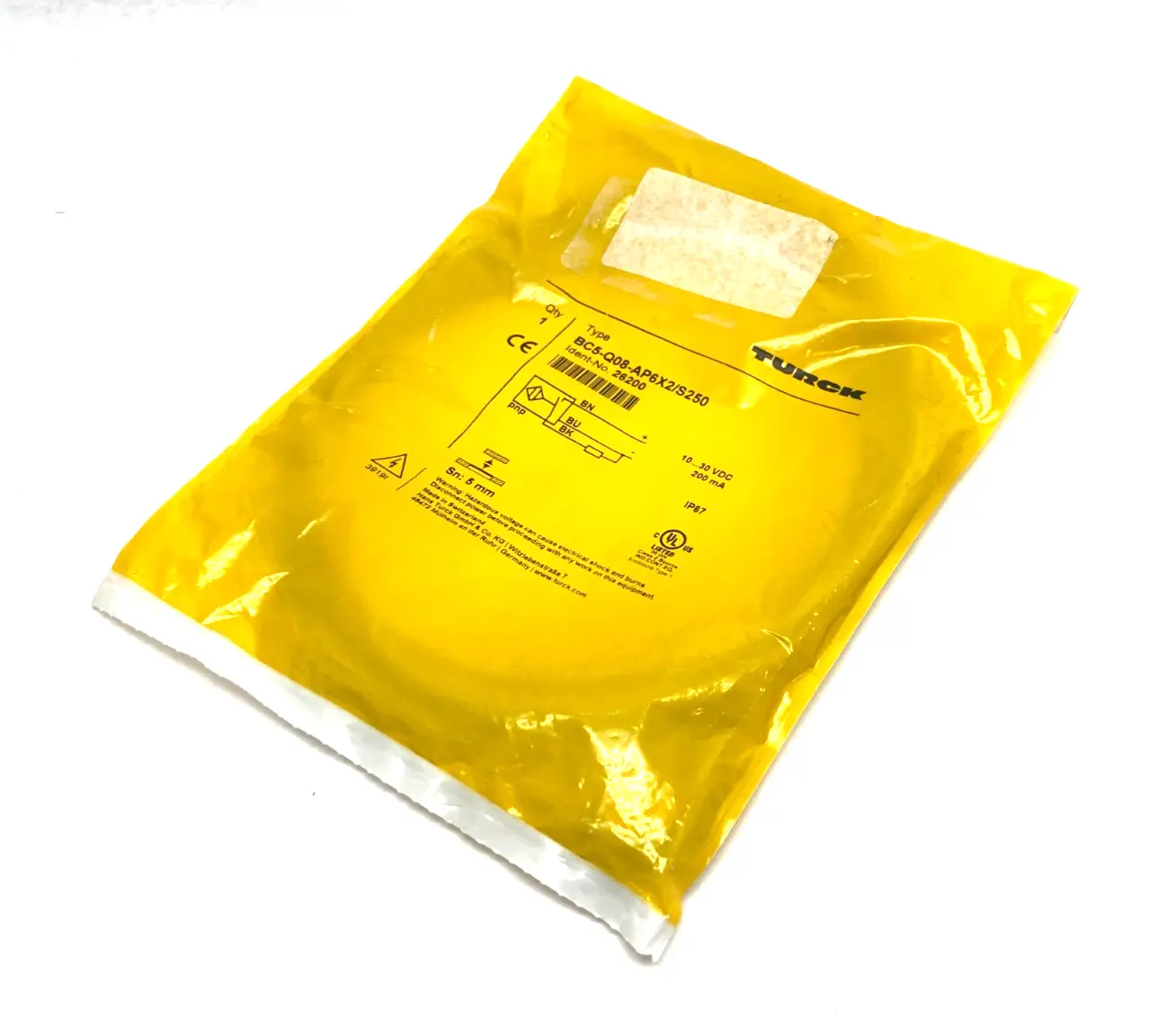 BC5-Q08-AP6X2/S250, 26200 | Turck BC5-Q08-AP6X2/S250 Rectangular Capacitive Sensor 5mm Sn, 10-30VDC 26200 - New