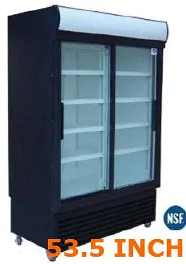 DOUBLE GLASS DOOR COOLER  53.5” WIDE
