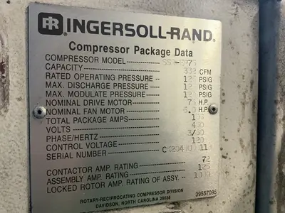 Used INGERSOLL RAND SSREP75 Rotary Screw & Sliding Vane Air Compressors Ohio US | HGR 24 #1545779