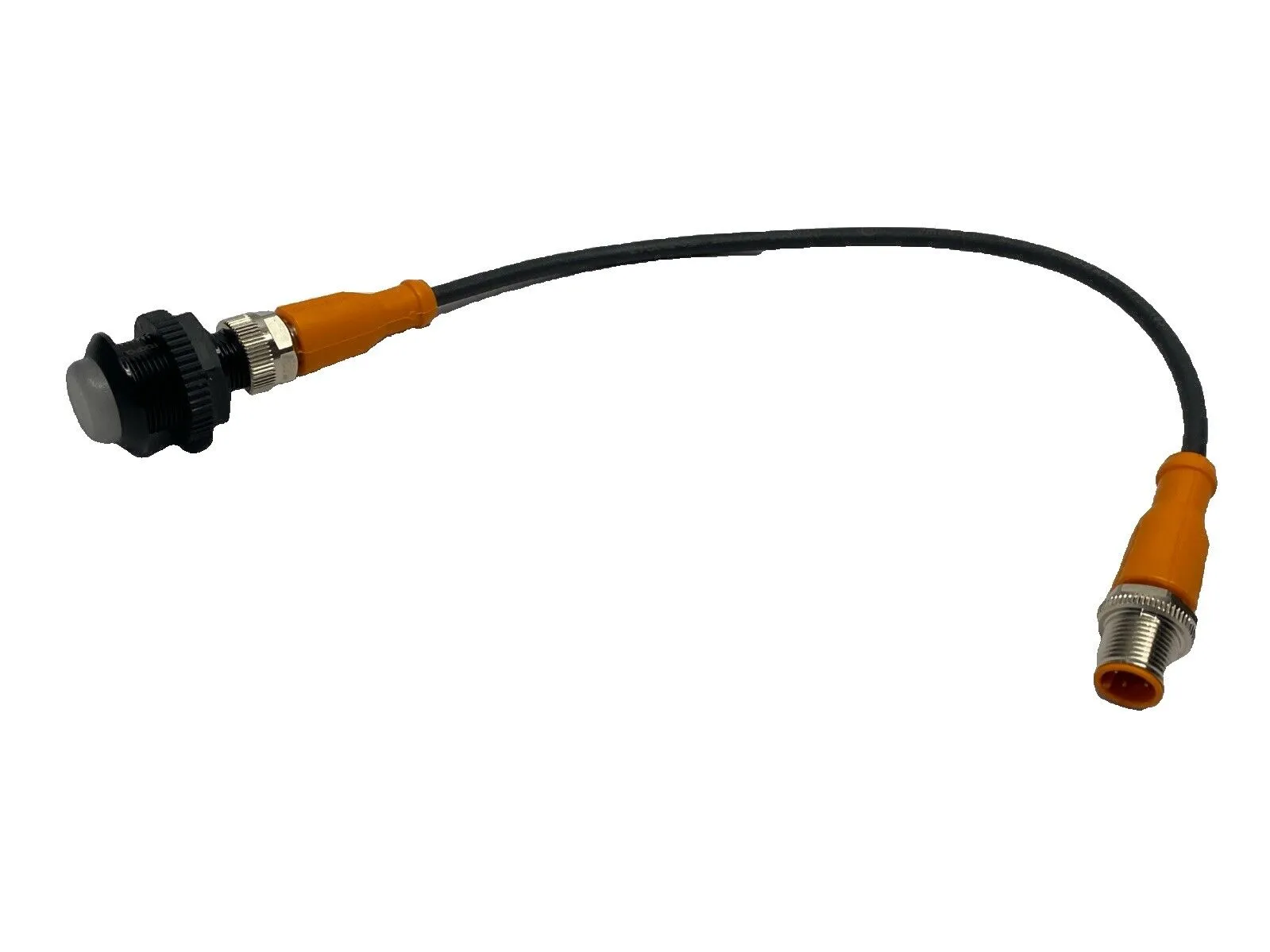 S18LGRXPQ, EVC892 | Banner S18LGRXPQ Barrel-Mount Indicator EZ-Light 10-30VDC w/ ifm EVC892 Cable - Used