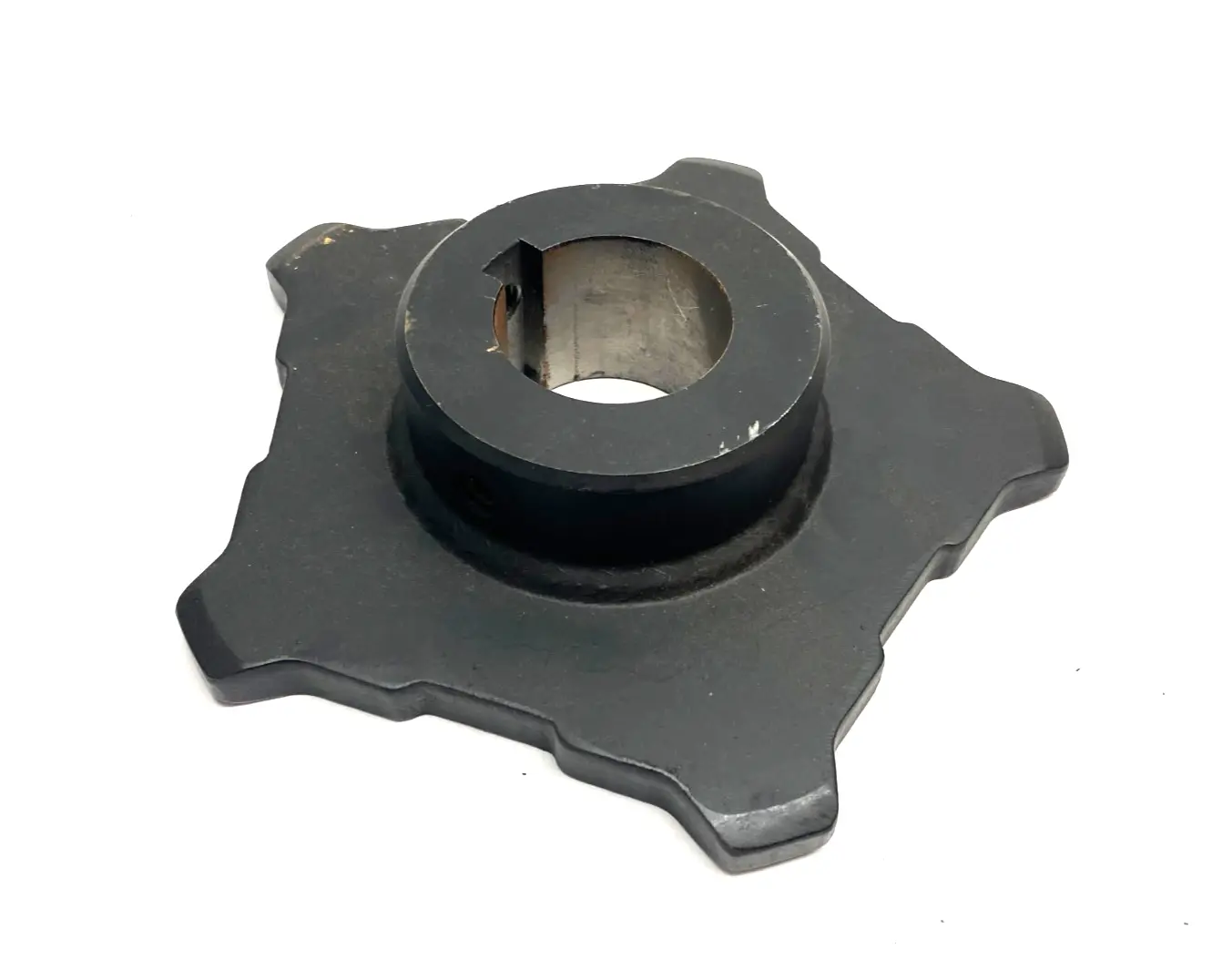 USED BARNES FLAME-CUT SKIP-TOOTH SPROCKET, 5-TOOTH, 2-7/16" BORE