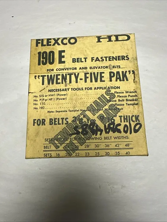 Used FLEXCO 190E Belts Ohio US | Surplus Asset Holdings #1241608